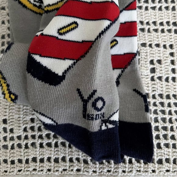 NEW with tags YoSox grey, red, navy, white & yellow socks men’s size 7-12 rare - Picture 5 of 9